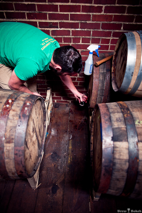 Blake Tyers (Brewer), Pulling Creature Comforts Barrel Sample