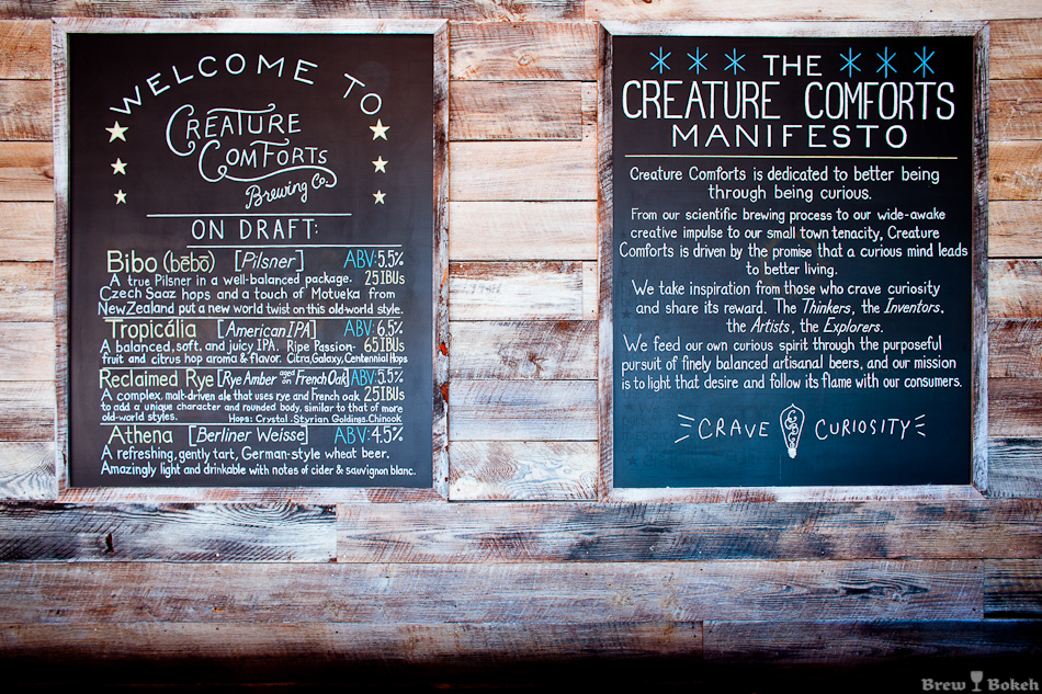 Creature Comforts Taproom Wall