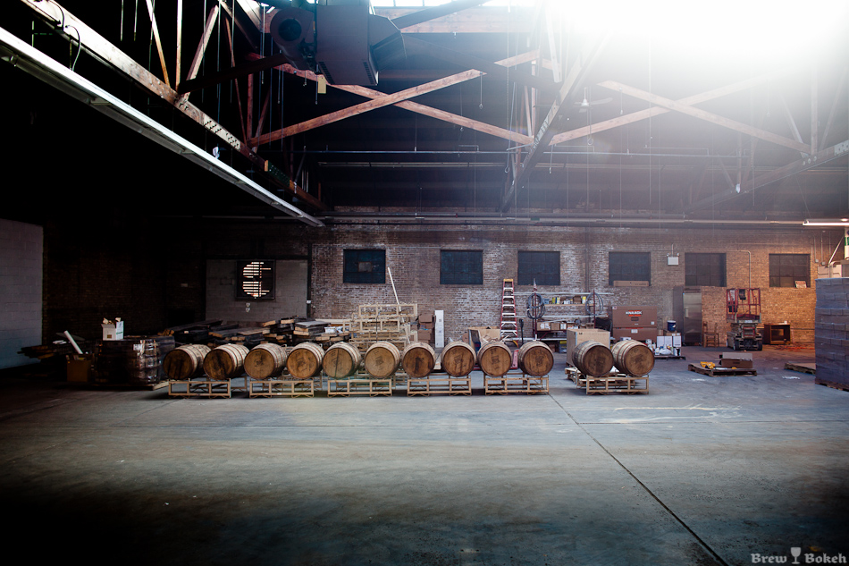 Half Acre Production Brewery Barrels