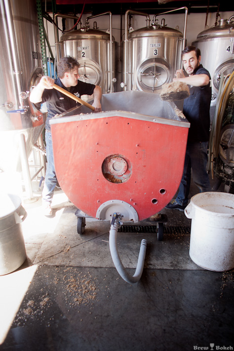 Emptying Spent Grain