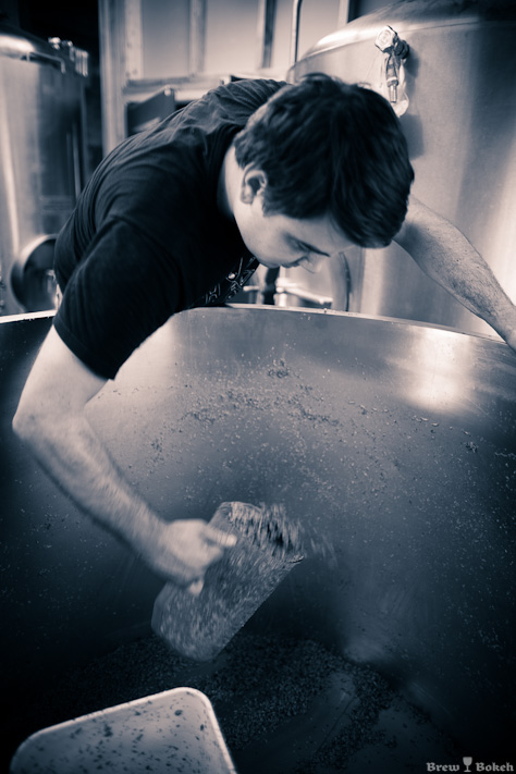 Emptying Mash Tun